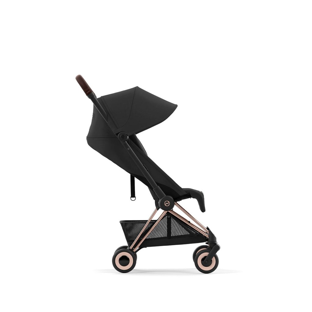 Bambinista-CYBEX-Travel-NEW CYBEX COYA Ultra-compact Pushchair with Rosegold Frame - Sepia Black