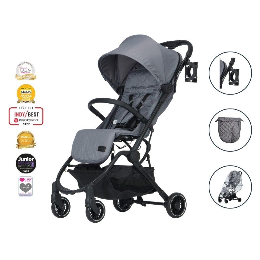 Bambinista-DIDOFY-Travel-DIDOFY Aster2 Stroller - Grey with Black Frame