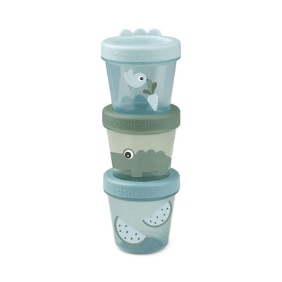 Bambinista-DONE BY DEER-Tableware-DONE BY DEER Baby Food Container 3-pack Croco