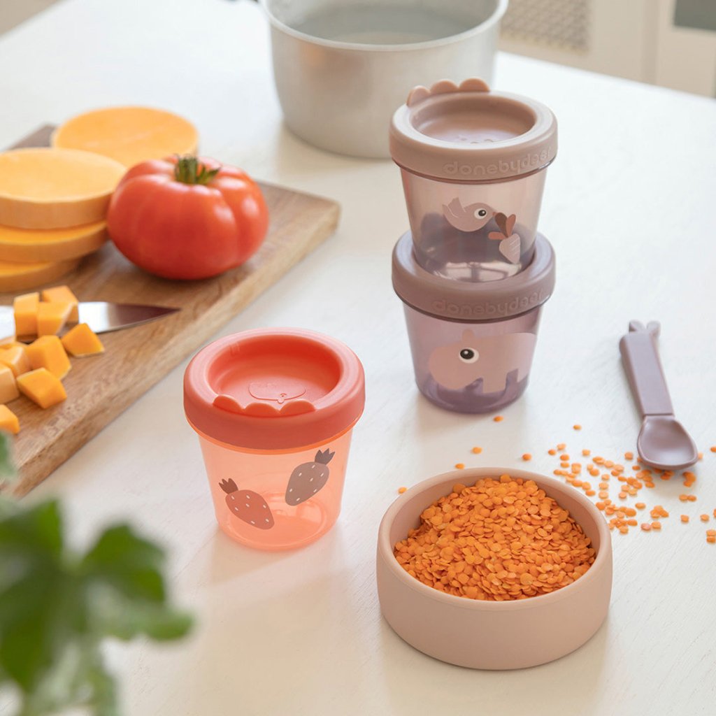 Bambinista-DONE BY DEER-Tableware-DONE BY DEER Baby Food Container 3-pack Ozzo Powder