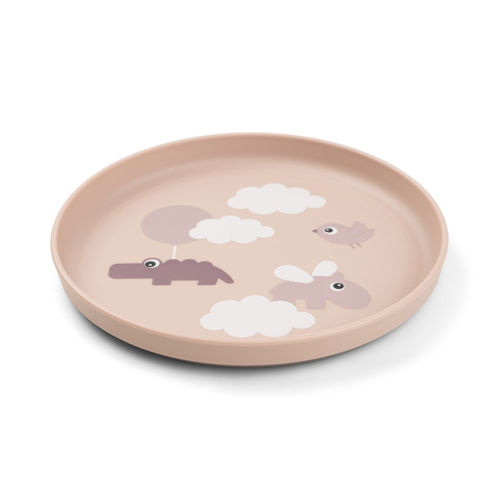 Bambinista-DONE BY DEER-Tableware-DONE BY DEER Foodie Plate Happy Clouds - Powder