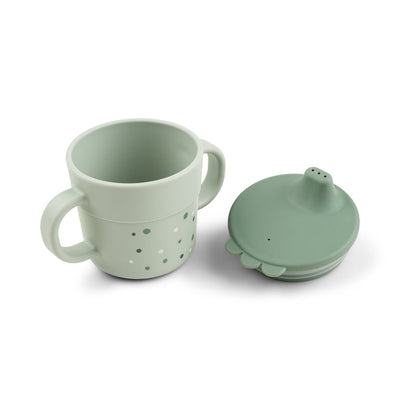 Bambinista-DONE BY DEER-Tableware-DONE BY DEER Foodie Spout Cup Happy Dots - Green