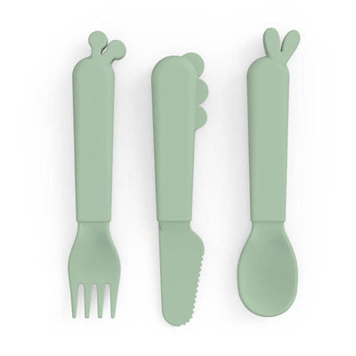 Bambinista-DONE BY DEER-Tableware-Done By Deer Kiddish Cutlery Set Deer Friends - Green