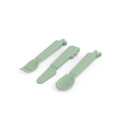 Bambinista-DONE BY DEER-Tableware-Done By Deer Kiddish Cutlery Set Deer Friends - Green