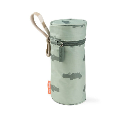 Bambinista-DONE BY DEER-Tableware-DONE BY DEER Kids Insulated Bottle Holder Croco Green