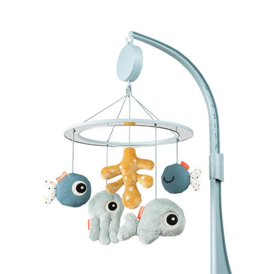 Bambinista-DONE BY DEER-Toys-Done By Deer Musical Mirror Mobile Sea Friends Blue