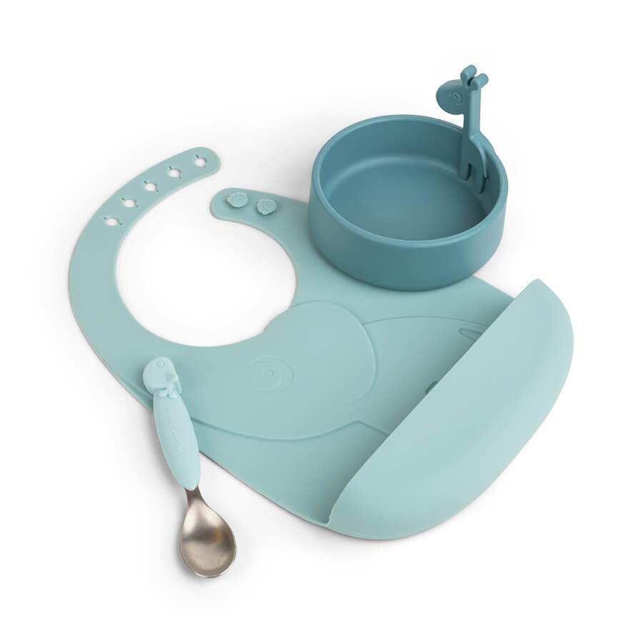 Bambinista-DONE BY DEER-Tableware-Done By Deer Peekaboo First Meal Set Deer Friends Blue