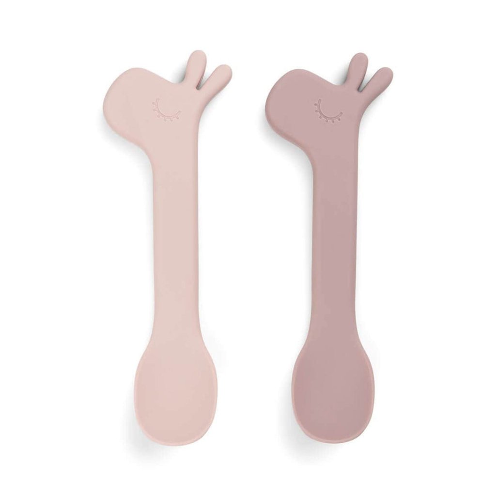 Bambinista-DONE BY DEER-Tableware-DONE BY DEER Silicone Spoon 2-pack Lalee - Powder