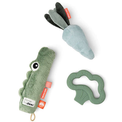 Bambinista-DONE BY DEER-Toys-DONE BY DEER Tiny Activity Toy Set 3 Pcs Croco Gree