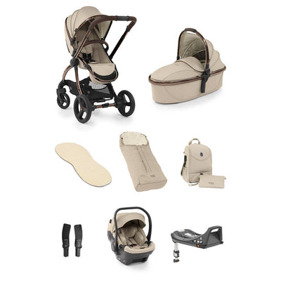 Bambinista-EGG-Travel-EGG 2 Luxury Bundle with EGG Shell Car Seat - Feather Geo