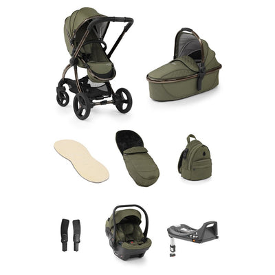 Bambinista-EGG-Travel-EGG 2 Luxury Bundle with EGG Shell Car Seat - Hunter Green