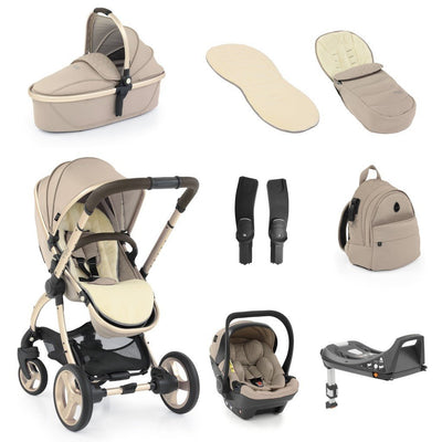 Bambinista-EGG-Travel-Egg 2 Luxury Bundle with Egg Shell Car Seats - Feather