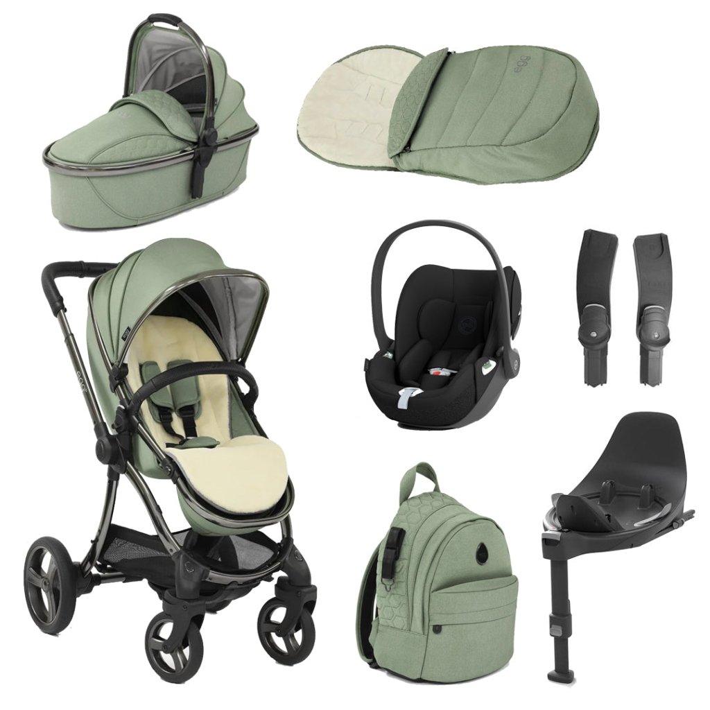 Bambinista-EGG-Travel-EGG 2 Luxury Travel System with CYBEX Cloud T i-Size + Base T - Seagrass