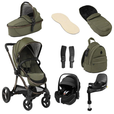 Bambinista-EGG-Travel-EGG 2 Luxury Travel System With Maxi Cosi Pebble 360 Pro Car Seat & Familyfix 360 Pro Base - Hunter Green