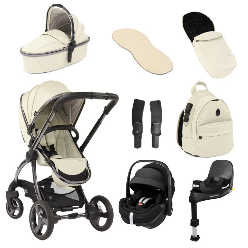 Bambinista-EGG-Travel-EGG 2 Luxury Travel System With Maxi Cosi Pebble 360 Pro Car Seat & Familyfix 360 Pro Base - Moonbeam