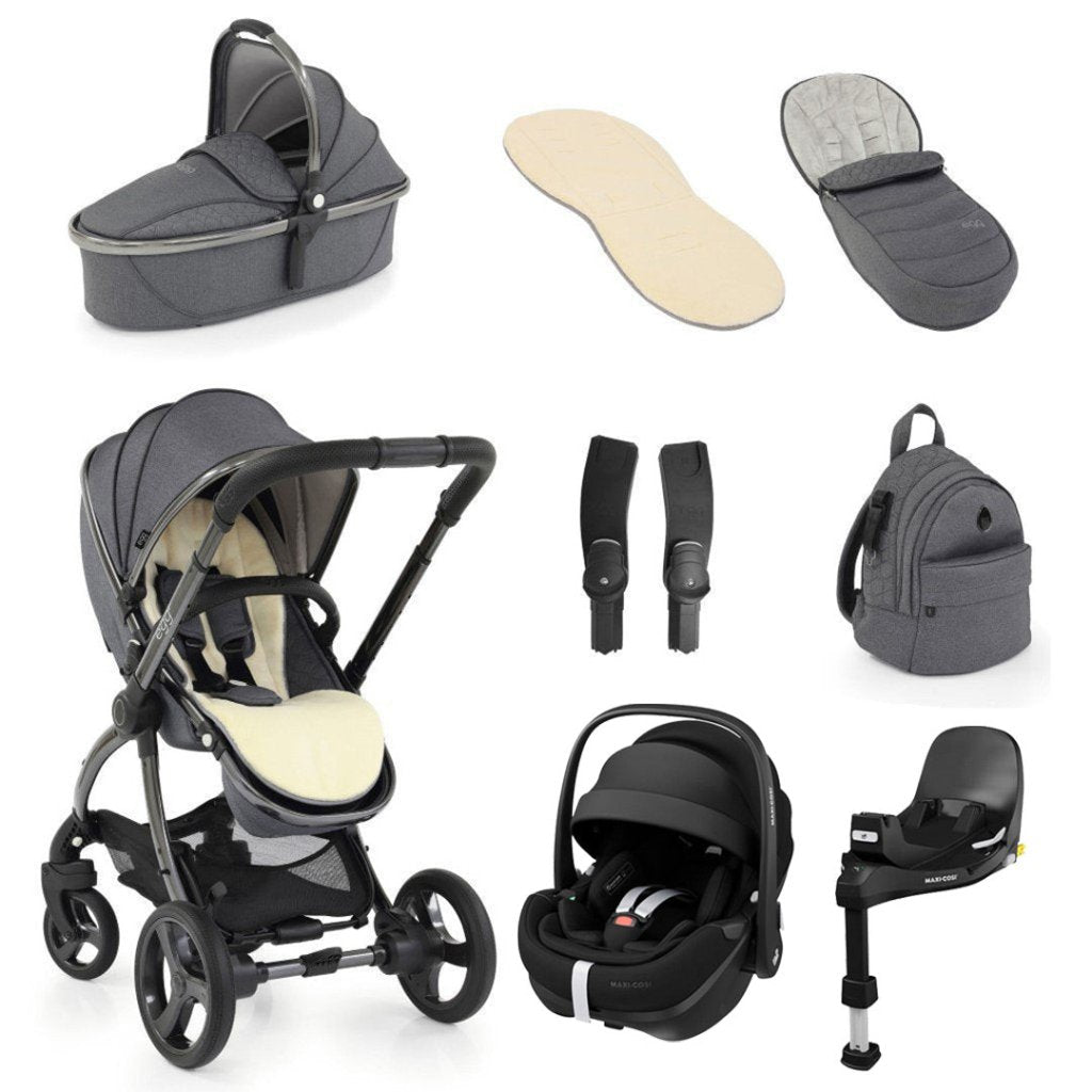 Bambinista-EGG-Travel-EGG 2 Luxury Travel System With Maxi Cosi Pebble 360 Pro Car Seat & Familyfix 360 Pro Base - Quartz
