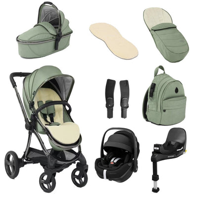 Bambinista-EGG-Travel-EGG 2 Luxury Travel System With Maxi Cosi Pebble 360 Pro Car Seat & Familyfix 360 Pro Base - Seagrass