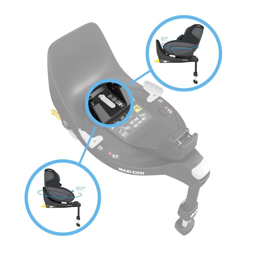 Bambinista-EGG-Travel-Egg 2 Luxury Travel System with Maxi-Cosi Pebble 360 Seat & FamilyFix 360 Base - Feather