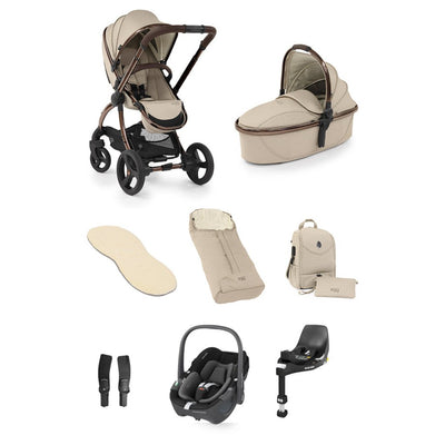 Bambinista-EGG-Travel-EGG 2 Luxury Travel System with MAXI COSI Pebble 360 Seat & FamilyFix 360 Base - Feather Geo