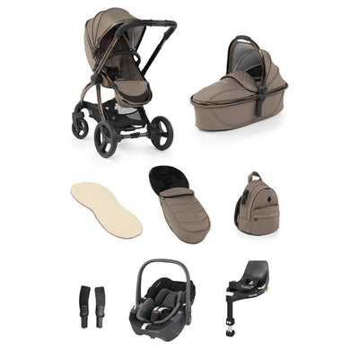 Bambinista-EGG-Travel-EGG 2 Luxury Travel System with MAXI COSI Pebble 360 Seat & FamilyFix 360 Base - Mink