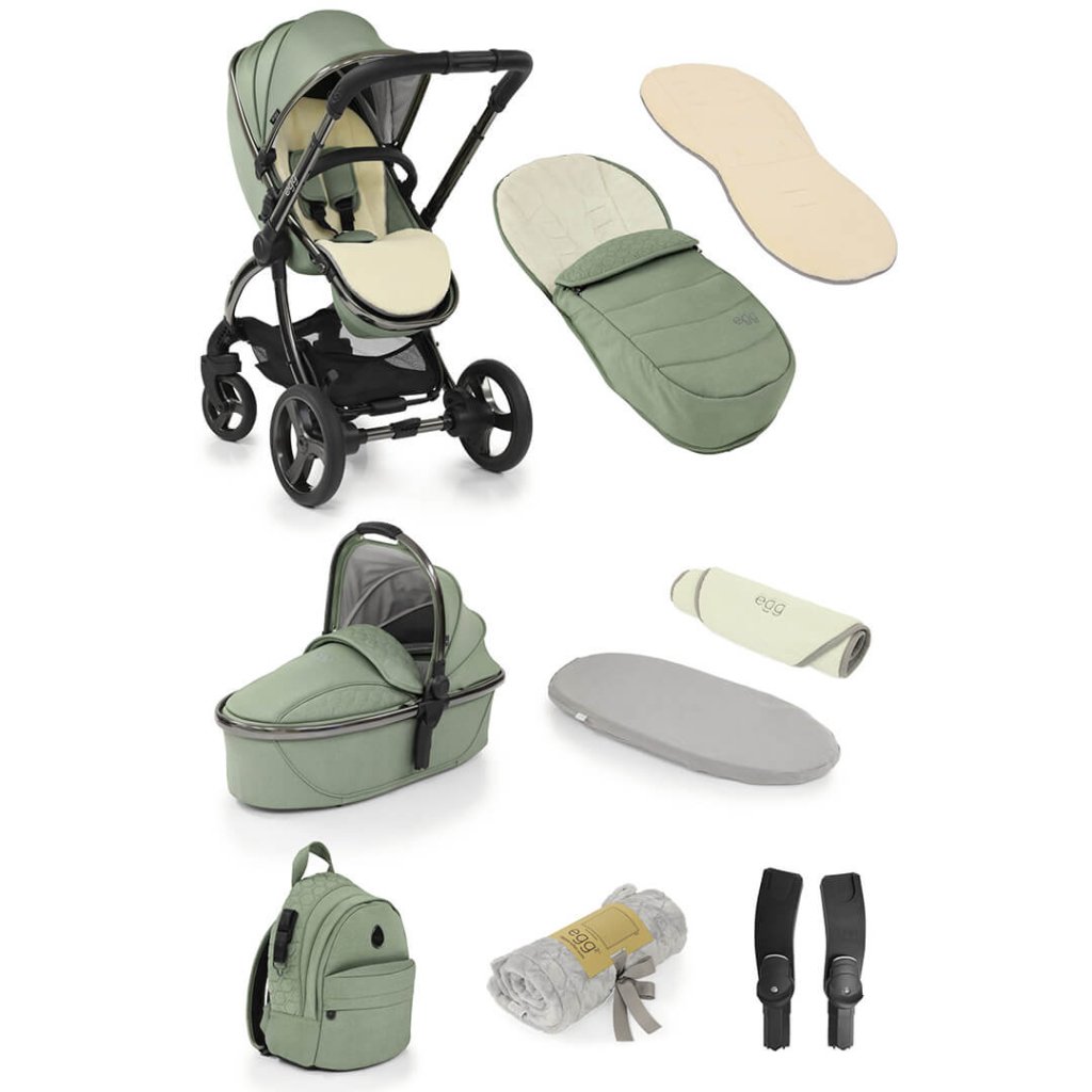 Bambinista-EGG-Travel-Egg 2 Snuggle 9 Piece Bundle - Seagrass