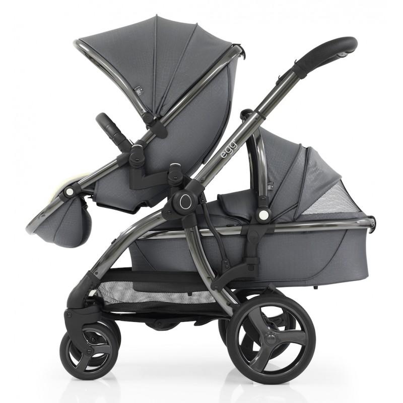 Bambinista-EGG-Travel-Egg 2 Tandem Seat - Jurassic Grey