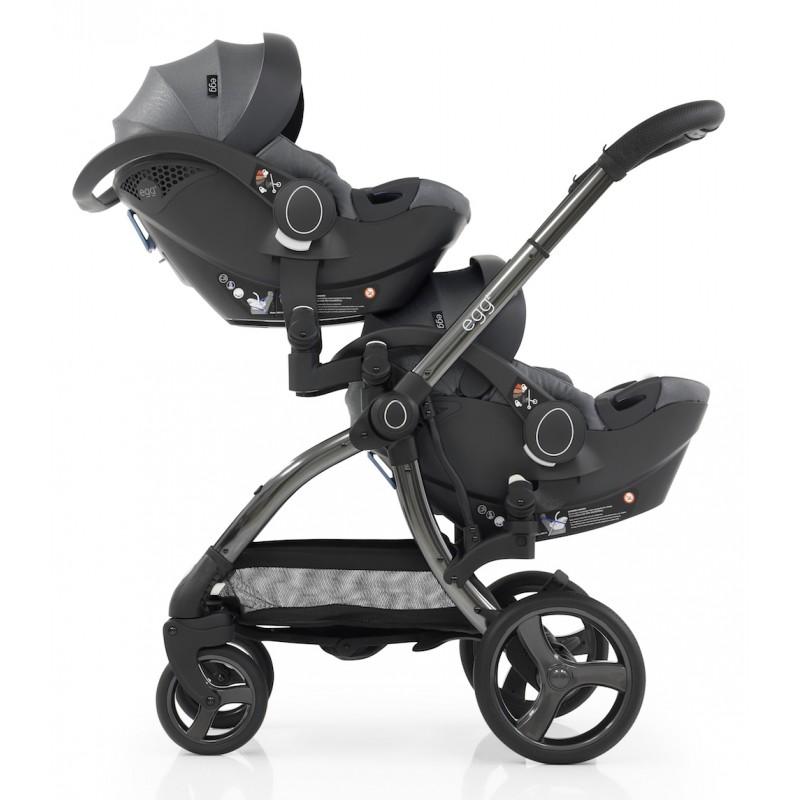 Bambinista-EGG-Travel-Egg 2 Tandem Seat - Jurassic Grey