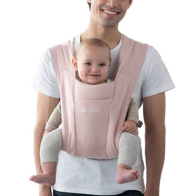 Bambinista-ERGOBABY-Carriers-ERGOBABY Embrace Knit Newborn Carrier - Blush Pink