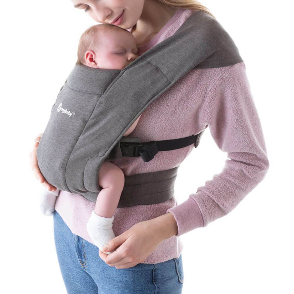 Bambinista-ERGOBABY-Carriers-ERGOBABY Embrace Knit Newborn Carrier - Heather Grey