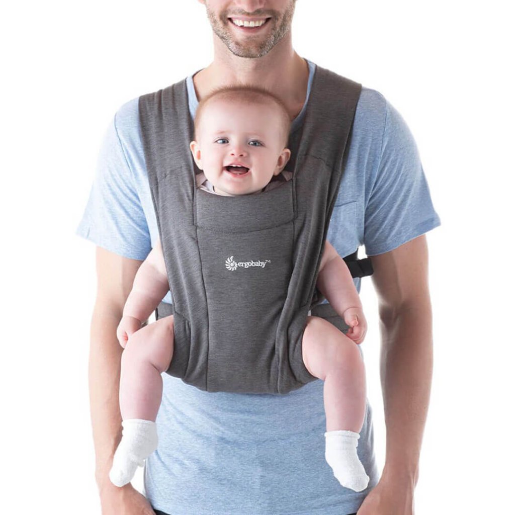 Bambinista-ERGOBABY-Carriers-ERGOBABY Embrace Knit Newborn Carrier - Heather Grey