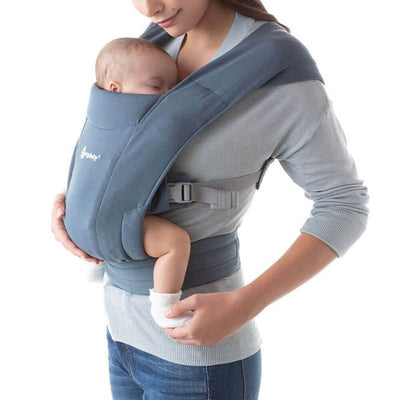 Bambinista-ERGOBABY-Carriers-ERGOBABY Embrace Knit Newborn Carrier - Oxford Blue