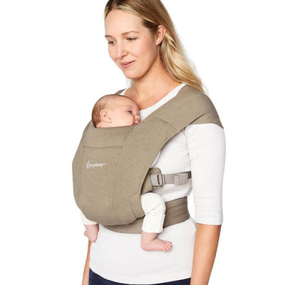 Bambinista-ERGOBABY-Carriers-ERGOBABY Embrace Knit Newborn Carrier - Soft Olive