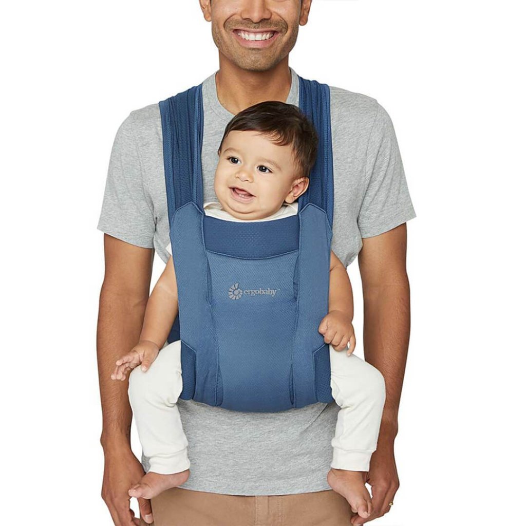 Bambinista-ERGOBABY-Carriers-ERGOBABY Embrace Soft Air Mesh Newborn Carrier - Blue