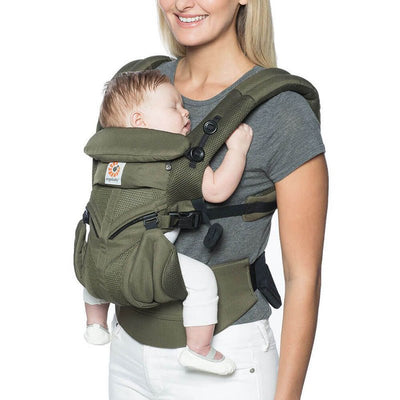 Bambinista-ERGOBABY-Carriers-ERGOBABY Omni 360 Cool Air Mesh Baby Carrier - Khaki Green