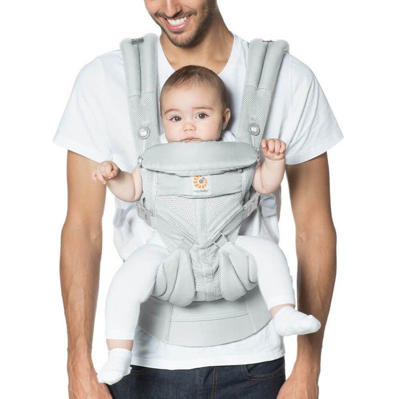 Bambinista-ERGOBABY-Carriers-ERGOBABY Omni 360 Cool Air Mesh Baby Carrier- Pearl Grey