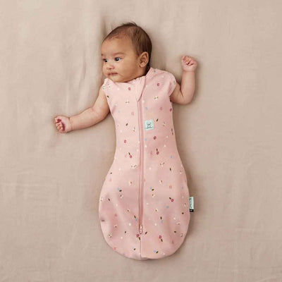 Bambinista-ERGOPOUCH-Sleeping Bags-ERGOPOUCH - Organic All Year Cocoon Swaddle Sleeping Bag 1.0 Tog - Daises