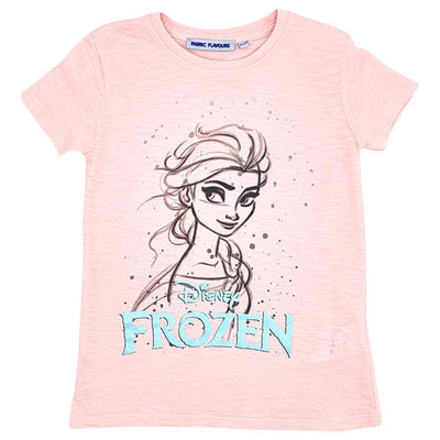 Bambinista-FABRIC FLAVOURS-Tops-Frozen 2 Tee Elsa Sparkle Logo Pink