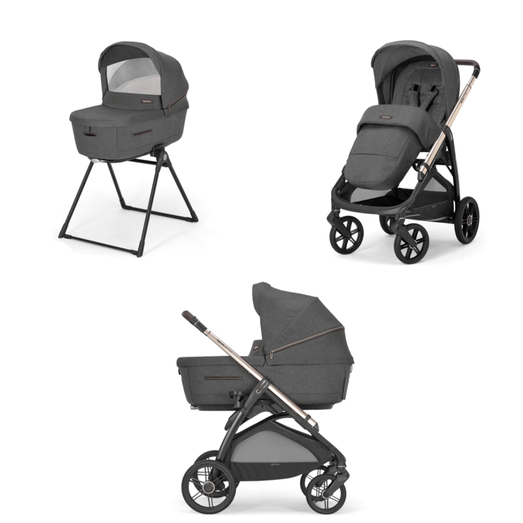 Bambinista-INGLESINA-Travel-INGLESINA Aptica 5 Piece Travel Systems with Car Seat and 360 Rotating Isofix Base - Velvet Grey