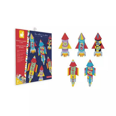 Bambinista-Janod-Toys-Janod 10 Paper Rockets to Make