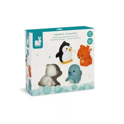 Bambinista-Janod-Toys-Janod 4 Polar Animals Squirters Bath Toys