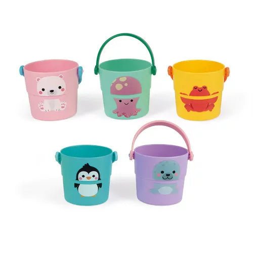 Bambinista-Janod-Toys-Janod 5 Activities Buckets Bath Toy