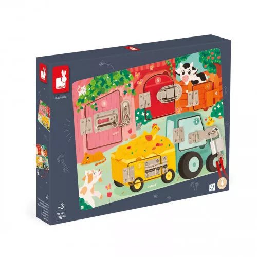 Bambinista-Janod-Toys-Janod Farm Padlocks Board