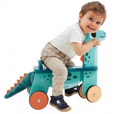 Bambinista-Janod-Toys-Janod Ride-on Wooden Dinosaur