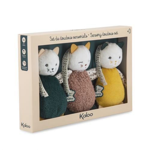 Bambinista-KALOO-Toys-Cuddly Kitties for Baby (3 Pieces)