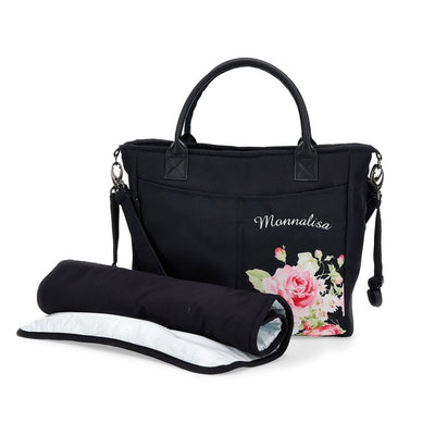 Bambinista-LECLERC-Travel-Leclerc Baby by Monnalisa Diaper Bag - Black