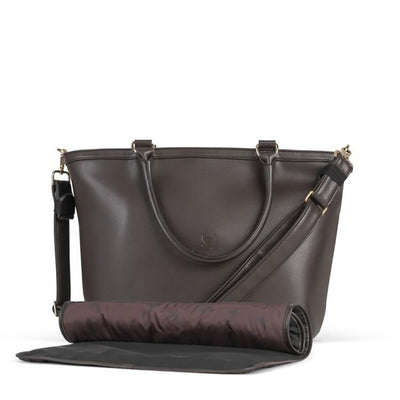 Bambinista-LECLERC-Travel-LECLERC Baby Luxury Changing Bag faux leather - Brown