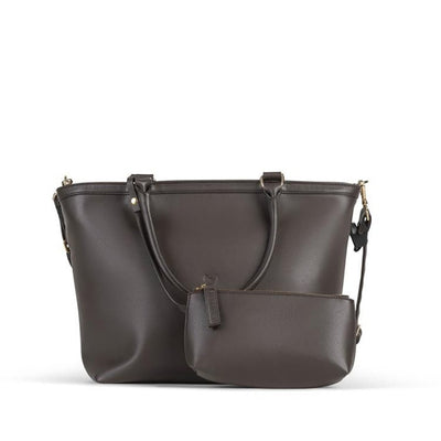 Bambinista-LECLERC-Travel-LECLERC Baby Luxury Changing Bag faux leather - Brown