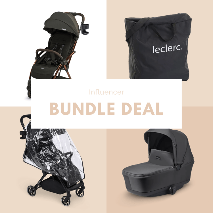 Bambinista-LECLERC-Travel-Leclerc Influencer + Bassinet Bundle - Black Brown