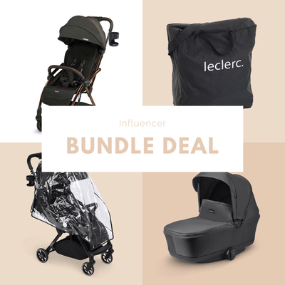 Bambinista-LECLERC-Travel-Leclerc Influencer + Bassinet Bundle - Black Brown