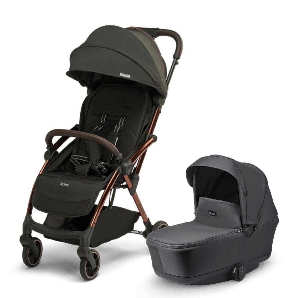 Bambinista-LECLERC-Travel-Leclerc Influencer + Bassinet Bundle - Black Brown